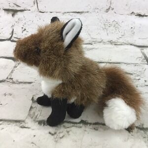 Folkmanis Mini Fox Finger Puppet Plush Wildlife Nature Animal Theater Prop